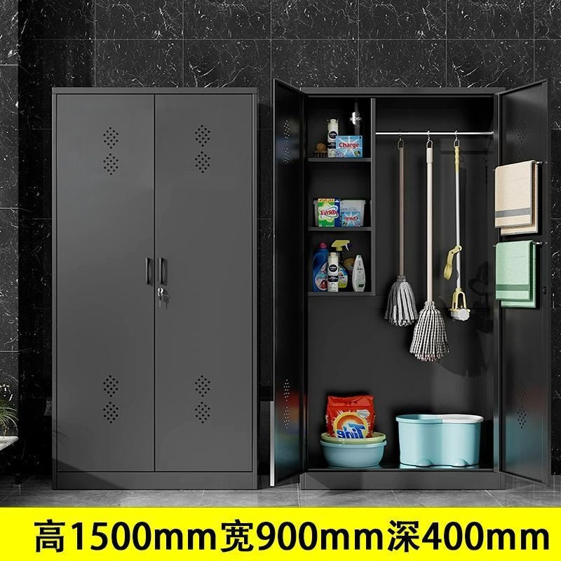 Steel housekeeping cleaning cabinet sundries tool storage storage cabinet large capacity dustproof sunproof moisture-proof cabinet