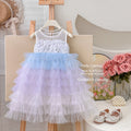【clearance】girls' summer dresses: new styles for girls, trendy and chic cake dress party gowns for kids