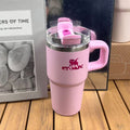 Amazon 14oz handle ice cup 304 stainless steel vacuum insulated cup portable mini car cup