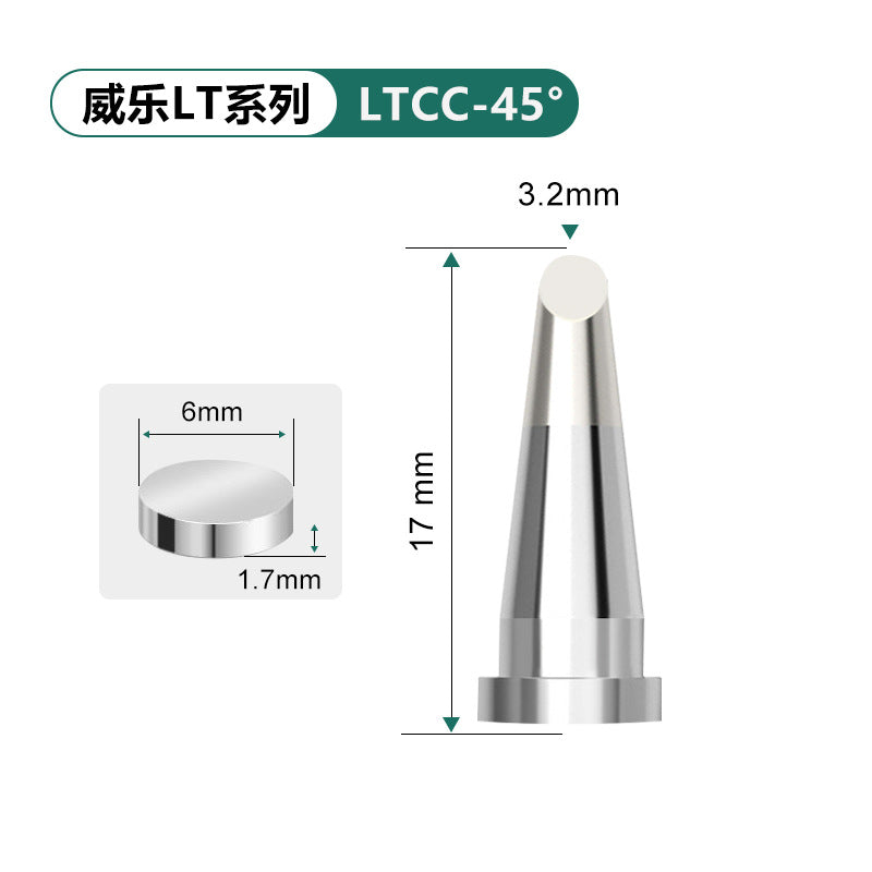 Applicable to Weller small Wilo soldering iron head LTKN tool head welding nozzle WSD81 welding table horseshoe bend fine tip maintenance