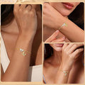 Amazon cross-border creative zircon butterfly 26-letter bracelet - minimalist fashion gold bangle jewelry gift for women