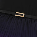 Factory wholesale cross-border girls' dress - black-purple gradient with belt, stylish mid-to-large size children's wear, european style dress