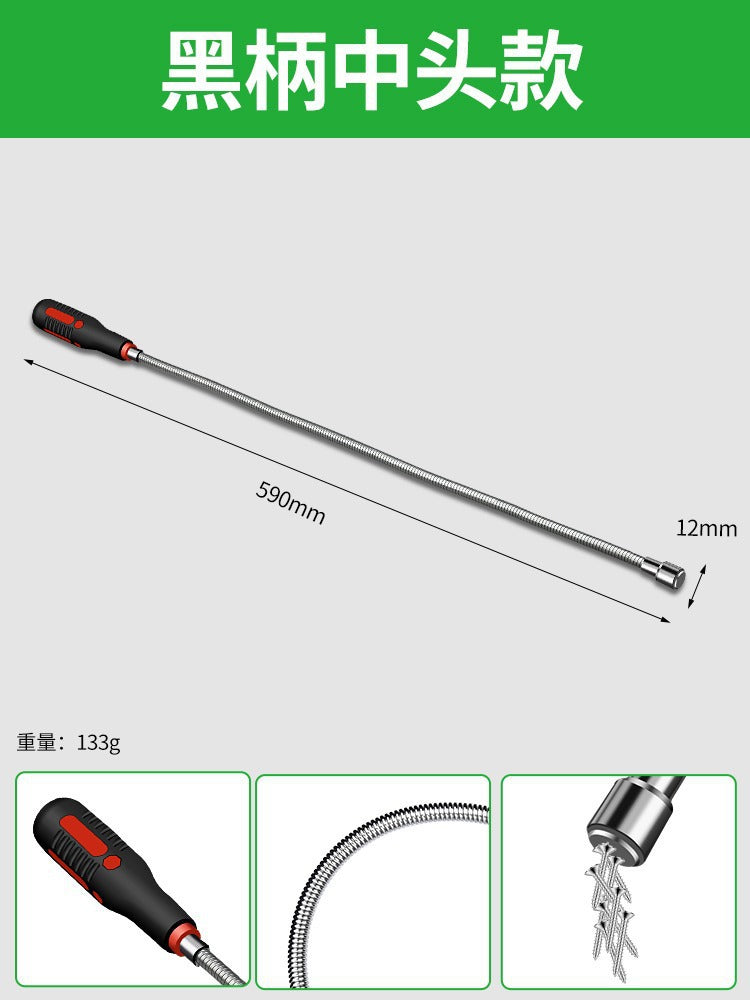 Baolian strong magnetic iron picker auto repair strong stick suction screw tool for home with light bendable metal suction rod