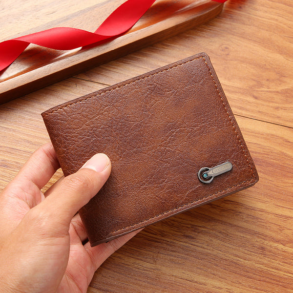 Men's wallet business leisure short leather wallet  promotion spot wholesale leisure short leather bag wholesale