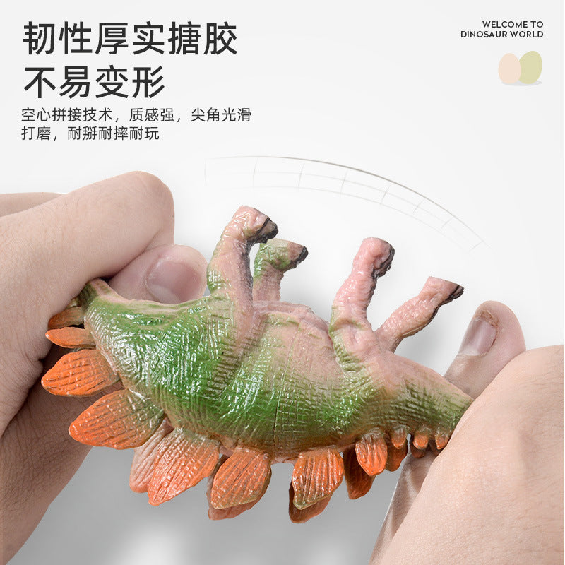 Dinosaur toy set for kids: tyrannosaurus rex, triceratops, and more - soft vinyl, realistic animal model figures