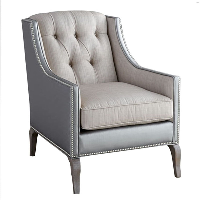 American living room casual fabric single chair modern simple balcony office reception chair villa hotel single sofa