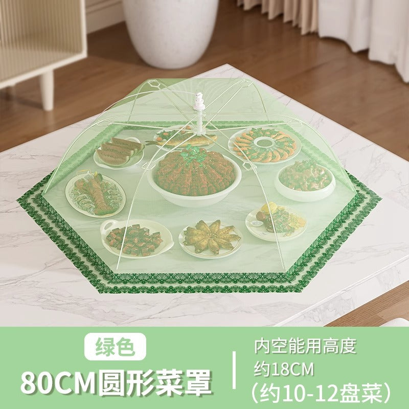 Cover for vegetables, household dining table, food dust cover, extra large kitchen anti-mosquito cover for leftovers, bowl cover, foldable