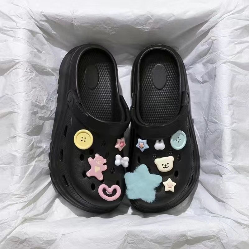 New arrival crocs women's summer 2025 new arrival shit-stepping outwear nurse thick solenon-slip toe cap sandals and slippers for women