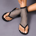 2025 summer cross-border fashion hollow-out sandals, thong sandals, slip-on, plus size, trendy european and american style, versatile women's sandals