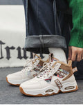 Northeastern snow boots for men, rated to -40°c, high-top men's shoes, winter student athletic sneakers, fleece-lined and extra-thick warm cotton shoes