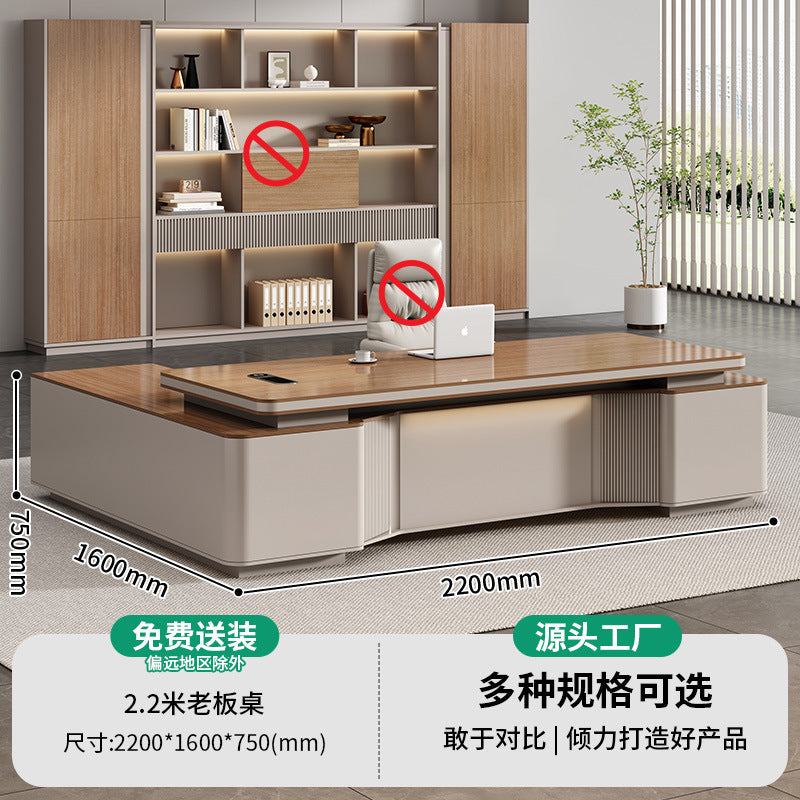 Saint li accessible luxury boss table office desk casual chairman president table executive table manager office table and chair combination
