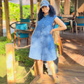 European and american style loose denim jumpsuit  cross-border women's clothing street washed lapel sleeveless jumpsuit shorts