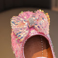 Girls'  spring new collection: sparkling soft-soled princess leather shoes for mid-to-large children - wholesale direct from the manufacturer, featuring hook-and-loop fasteners