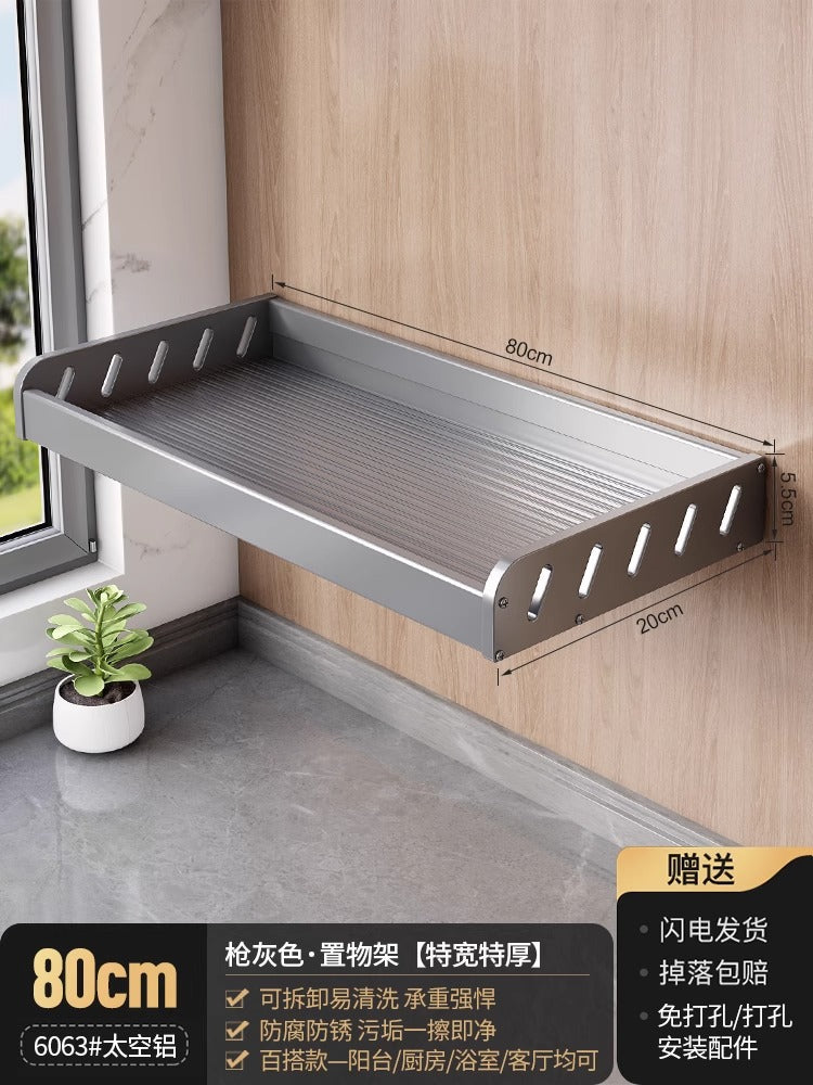 White balcony, washing machine rack above the laundry pool, no punching, wall hanging, living room, bedroom, flower storage shelf