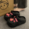 Evathick sole crocs women's summer outwearnon-slip2024new arrival stomping on shit beach baotou half cool slippers