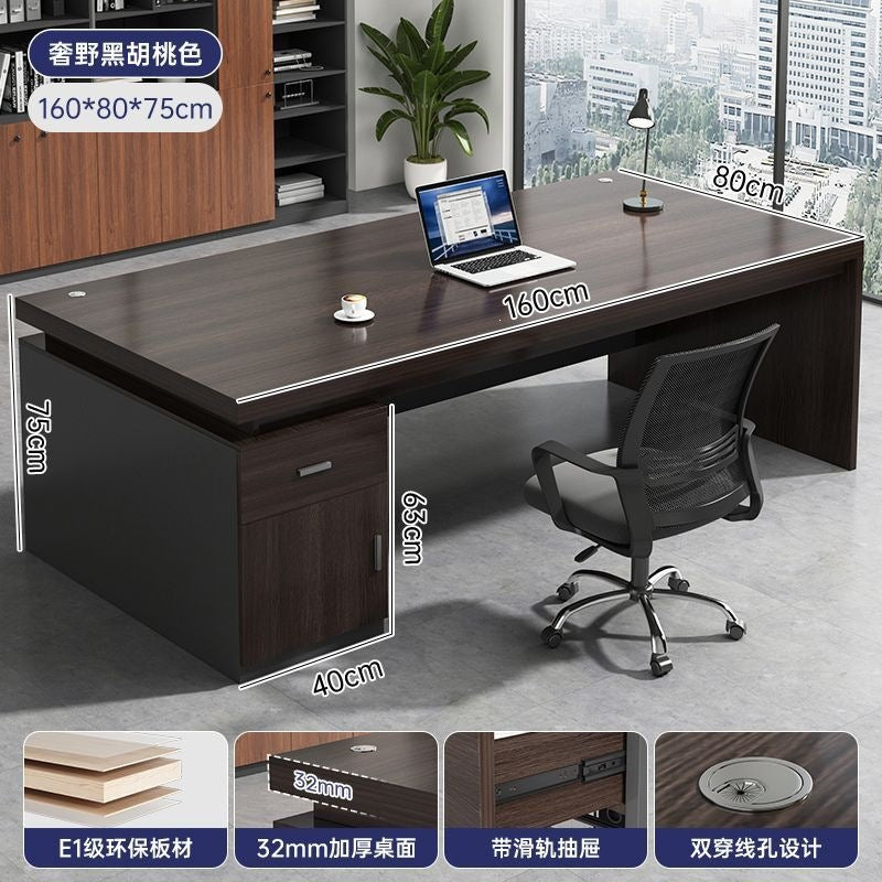 Office desk - minimalist modern manager desk, employee workstation, home computer desk, student study desk, executive desk