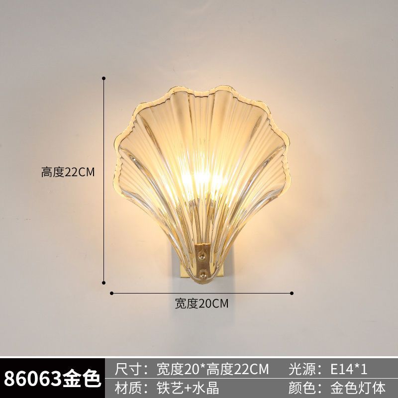 Hotel light luxury crystal bedside wall lamp  new internet celebrity corridor aisle bedroom entrance wall background wall lamp