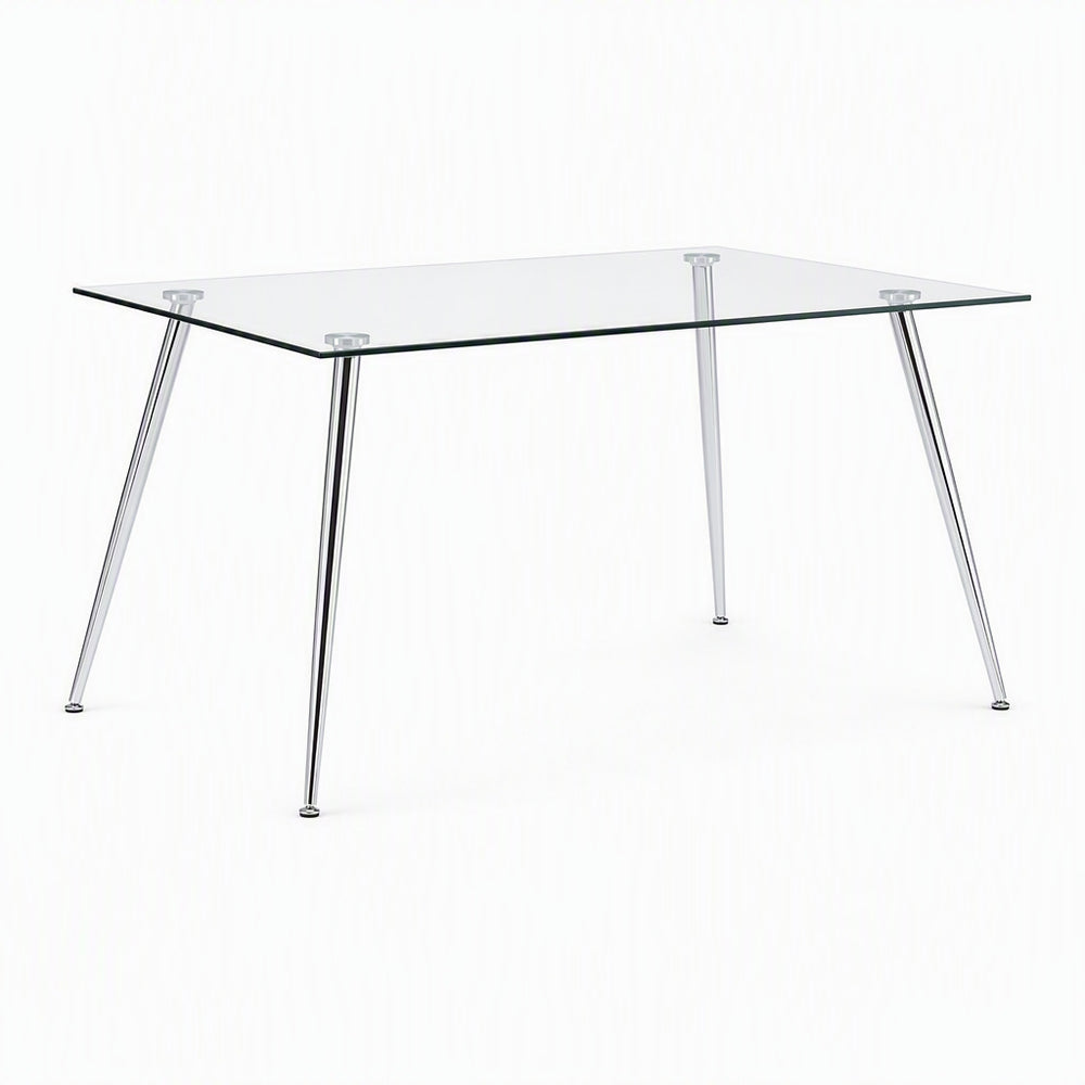 Amazon tempered glass dining table - small apartment, 4 chairs, minimalist square negotiation table