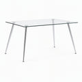 Amazon tempered glass dining table - small apartment, 4 chairs, minimalist square negotiation table