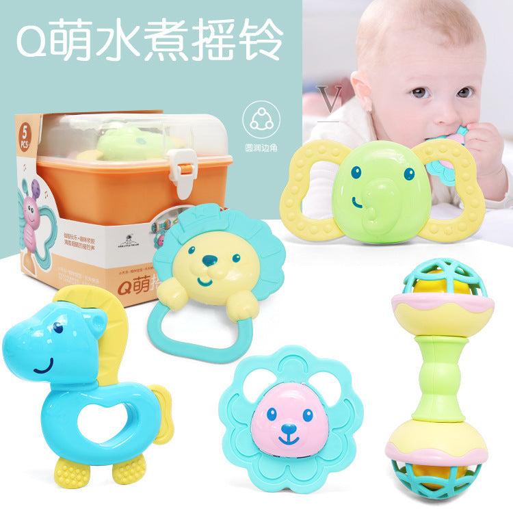 Baby Toys 3-6-12 Months Educational Storage Box Hand Rattle Newborn Toddler Toothpaste Baby 0-1 Years Old Toothpaste