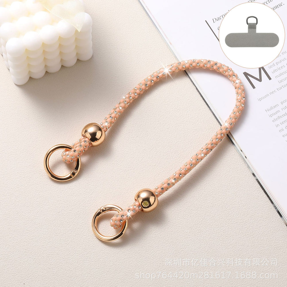 Luxury rhinestone phone lanyard - long crossbody phone chain, shoulder strap, bag charm, and phone cord