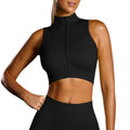 new arrival zipper tops female hot girl running bubble wrap sleeveless sports vest breathable fitness clothing wholesale