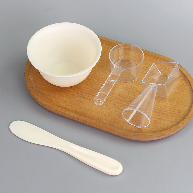 Silicone mask bowl, plastic flat-mouth mask bowl, soft gel mask mixing bowl with spatula, flexible small bowl, professional makeup & spa tool