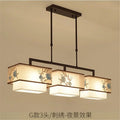 Modern minimalist restaurant chandelier, chinese style living room pendant light, chinese tea room bar counter zen retro study rectangular lighting fixture