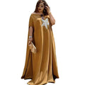 foreign trade hot-selling women's plus-size off-the-shoulder dress, african-style  maxi robe