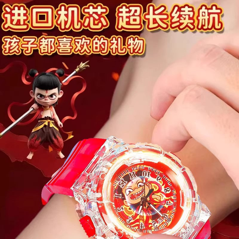 Nezha 2 ao bing kids watch toy luminous small digital watch boy young 2026 popular new year's day gift