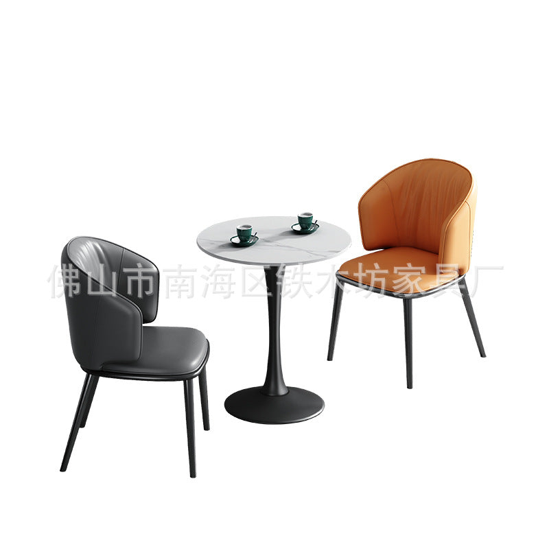 Customized commercial slate dining table simple table bar milk tea fast food restaurant canteen rectangular table apartment negotiation table and chairs