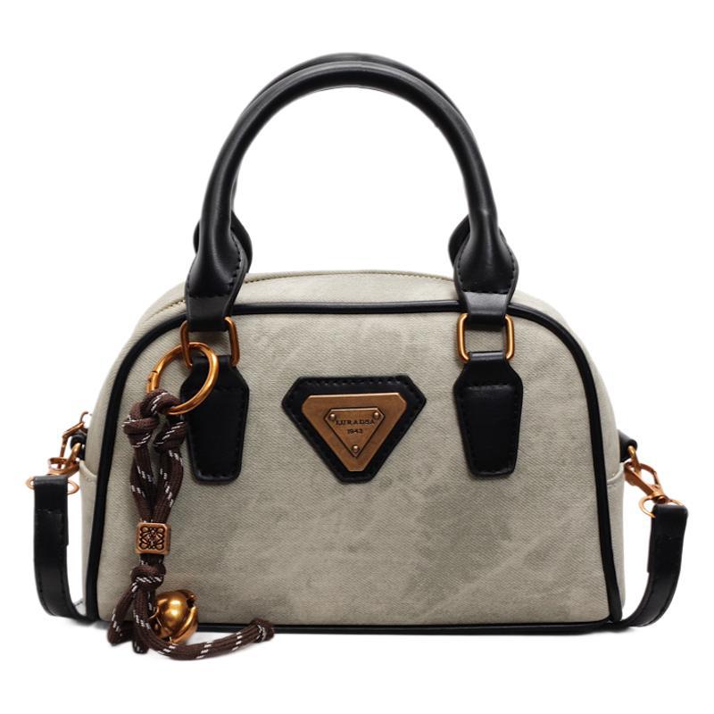 Feel retro small bag women 2025 new autumn and winter popular versatile messenger bag super fire portable bowling bag