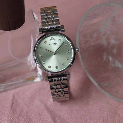 Xiangshiman brand niche simple fashion exquisite compact elegantaccessible luxury small green quartz watch women's watch