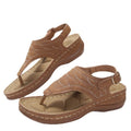 Women's thong sandals -  summer new arrivals, plus size, buckle closure, wedge heel, ready stock wholesale