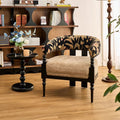 French retro single sofa chair balcony lazy single chair designer style living room fabric casual chair medieval lounge chair