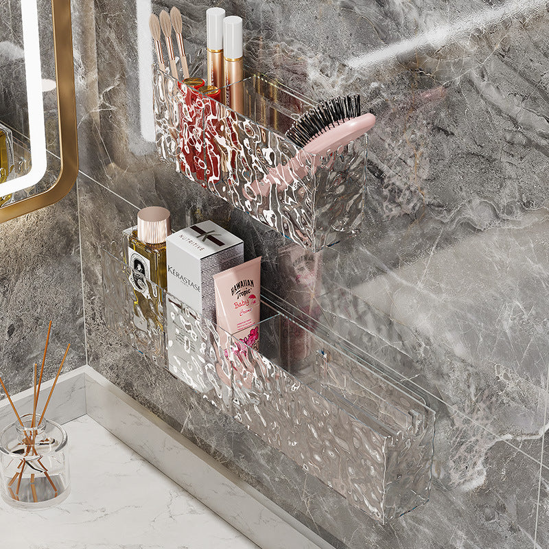 Bathroom mask storage rack wall-mounted mirror cabinet acrylic transparent box lipstick eyeshadow cosmetic organizer