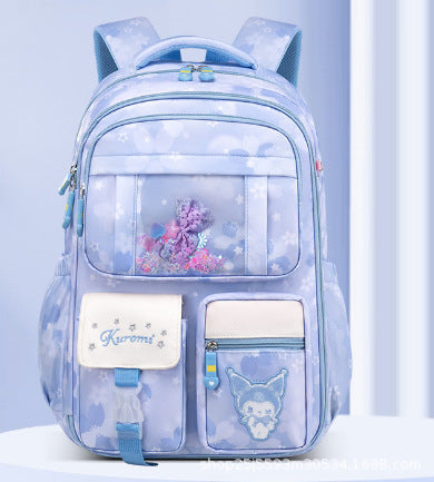 Kulomie 24 new primary school Korean version of the school bag for girls ultra-light load reduction ridge backpack 1-3-6 grade