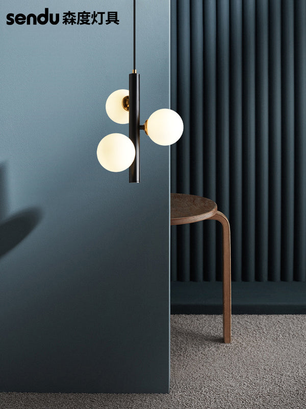 Nordic style lamps restaurant lights modern minimalist creative light luxury bedroom bedside lamp glass ball dining room dining table chandelier