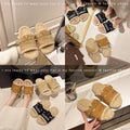 2025 fall/winter new collection: chunky platform fuzzy slippers - korean style, versatile outdoor/indoor wear, warm and cozy plush house slippers