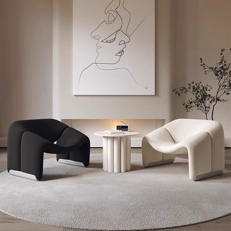 Smiling single sofa living room balcony casual bedroom popular lazy sofa rest area negotiation table and chair combination