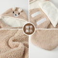 Newborn baby autumn/winter thickened warm swaddle blanket, anti-startle coral fleece swaddle sleep sack for young babies - new arrival