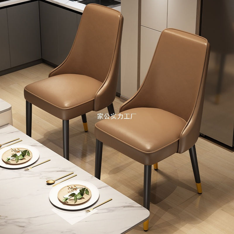 Dining chair household modern simple restaurant back chair small apartment dining table chair Nordic light luxury leisure hotel chair forest