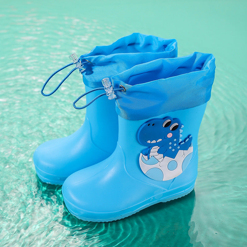 New kids' rain boots: cute cartoon designs for boys and girls - waterproof rubber boots for toddlers, preschoolers, and students