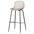 Scandinavian bar chair high stool modern casual plastic bar chair for homepopular back bar stool iron dining chair