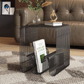 Same-day delivery of wrought iron line small coffee table, creative newspaper and magazine rack, storage bookshelf, bedside table, living room sofa side table