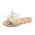 Women's flat slippers - summer fashion new arrivals: sweet & gentle style with butterfly knots, lightweight beach flip-flops