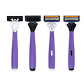 Factory custom women's razor with replaceable heads, stainless steel blades, manual shaver, new model