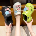 2024 new arrival croc shoes summer women's outwear thick solecute non-slip fashionpopular breathable toe slippers