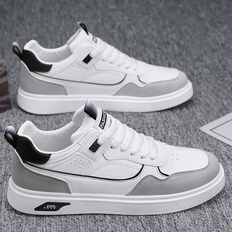 Men's work shoes spring 2025 new waterproof leather youth sneakers men's versatile casual sports trendy shoes spring