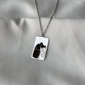 Laser engraved necklace wholesale - european & american cross-border alloy jewelry - women's couple pendant - anime cartoon light luxury sweater chain